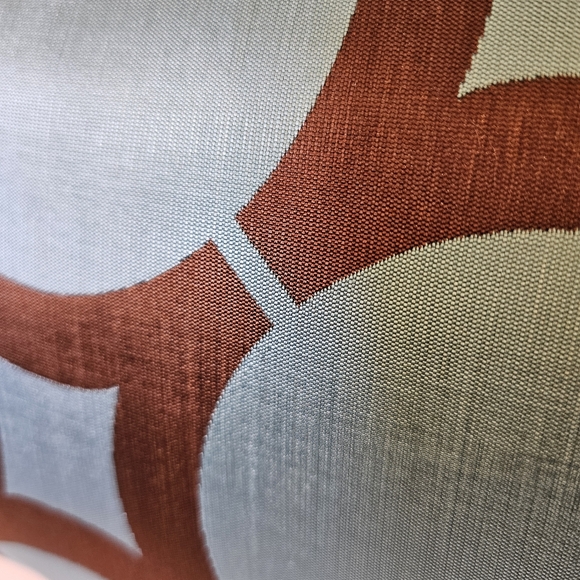 Two torqouise blue and brown soft decorative accent pillows 22x13 inches. - Picture 2 of 4